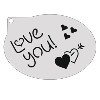 Schminksjabloon I Love You afbeelding 1