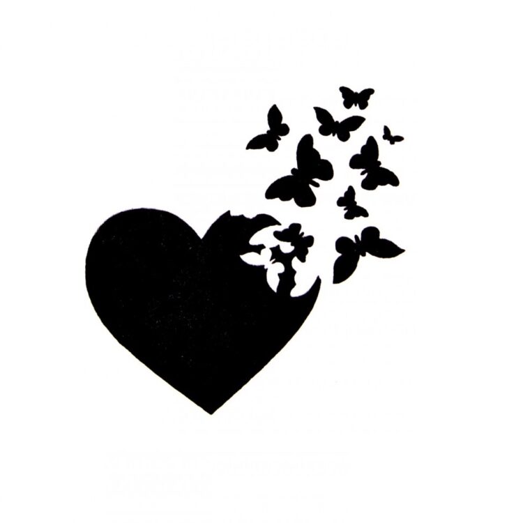 hartje met vlinders quick tattoo